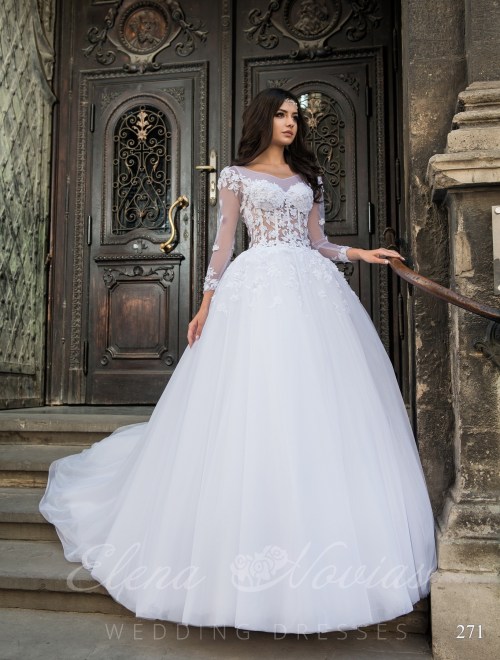 Wedding dress with long sleeves model 271 271